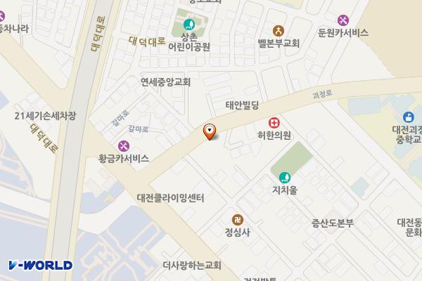 괴정로 노상주차장(4) 위치 지도 — 대전광역시 서구 괴정로 12