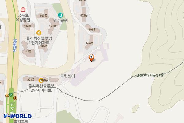 포도원교회 드림센터 위치 지도 — 부산광역시 북구 효열로 16