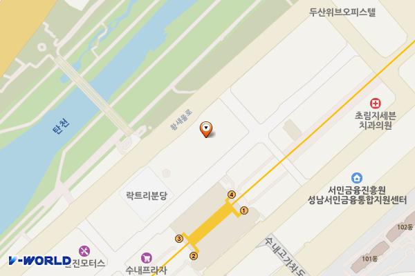 분당트라팰리스 위치 지도 — 경기도 성남시 분당구 황새울로 234
