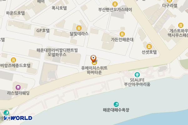 해운대하버타운 위치 지도 — 부산광역시 해운대구 해운대해변로 257