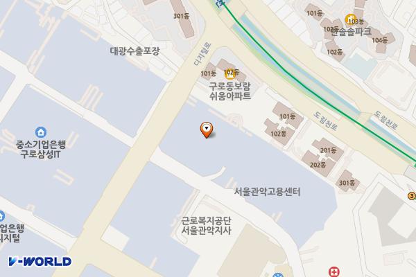 대륭포스트타워2차 위치 지도 — 서울특별시 구로구 디지털로 306