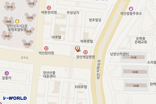 양산동현빌딩 위치 지도 — 경상남도 양산시 동면 금오로 253
