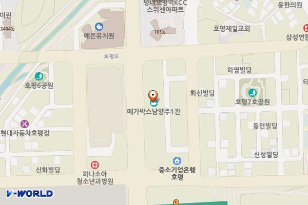 호평메인시네마타워 위치 지도 — 경기도 남양주시 늘을2로 26