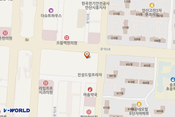 안산화승타운 위치 지도 — 경기도 안산시 단원구 광덕3로 178