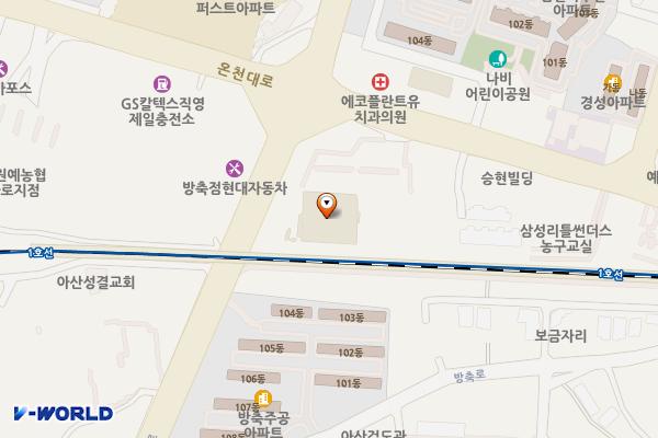 아산성대유통 위치 지도 — 충청남도 아산시 온천대로 1366