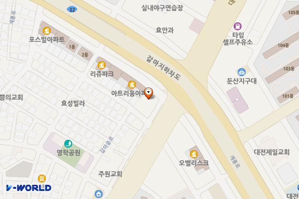 대덕대로167, 168번길 노상주차장 위치 지도 — 대전광역시 서구 대덕대로167번길 5
