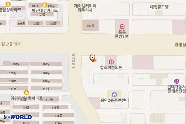 센트럴빌딩 위치 지도 — 전남광주통합특별시 광산구 첨단중앙로 136