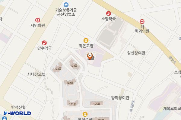 군산성광교회 위치 지도 — 전북특별자치도 군산시 우체통거리2길 17