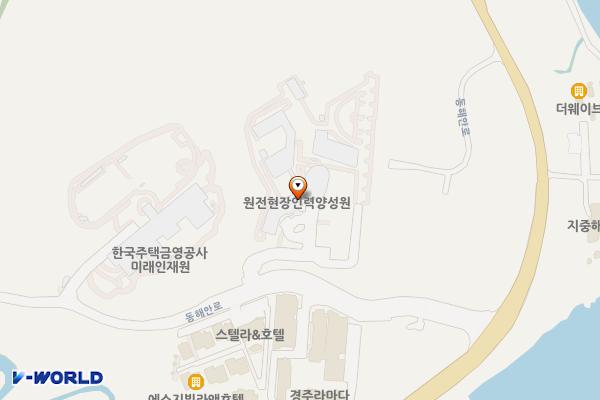 경주원전현장인력양성원 위치 지도 — 경상북도 경주시 감포읍 동해안로 1819-24