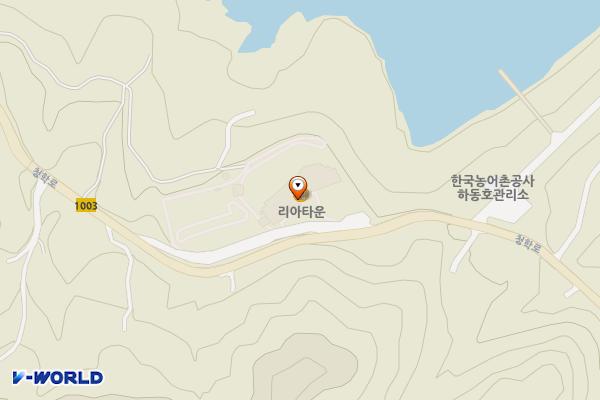 하동비바체리조트 위치 지도 — 경상남도 하동군 청암면 청학로 876