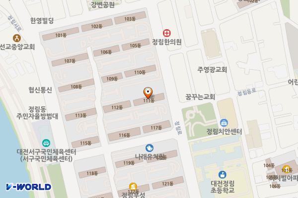 정림서로 노상주차장 위치 지도 — 대전광역시 서구 정림로 55