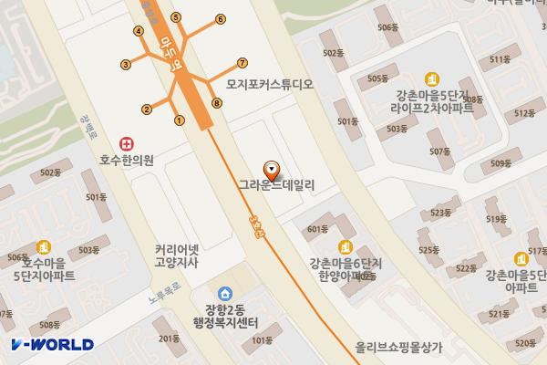 오원물산(주) 일산프라자 위치 지도 — 경기 고양시 일산동구 중앙로 1160