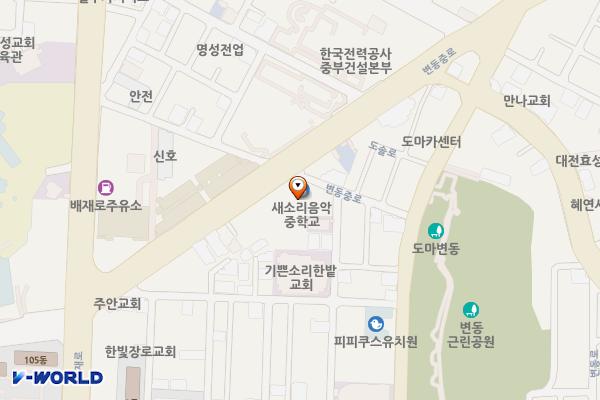 변동중로 노상주차장 위치 지도 — 대전광역시 서구 변동중로 24-2