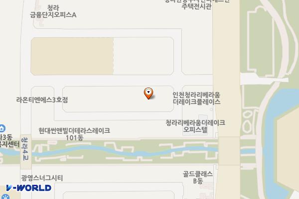 인천쓰리엠파크2주차장 위치 지도 — 인천광역시 서해구 청라한내로100번길 24