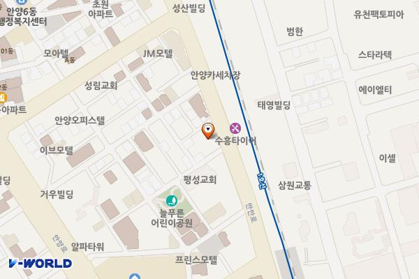 안양비전타워 위치 지도 — 경기도 안양시 만안구 만안로 57