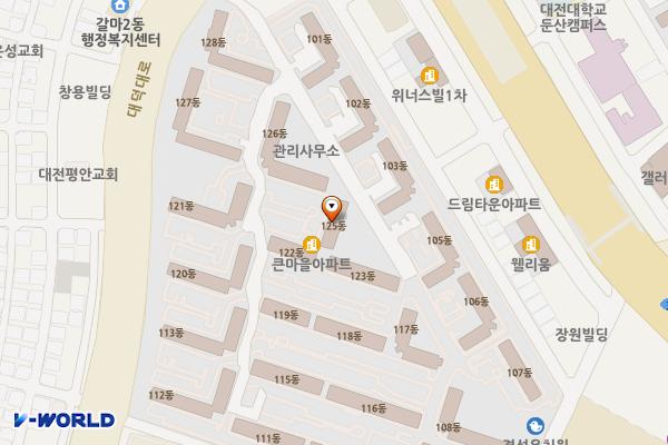 대덕대로162번길 노상주차장 위치 지도 — 대전광역시 서구 대덕대로150
