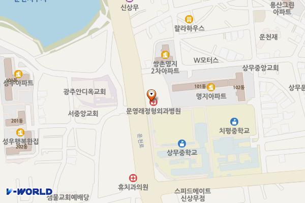 토요타 광주 전시장/서비스 위치 지도 — 전남광주통합특별시 서구 운천로 148