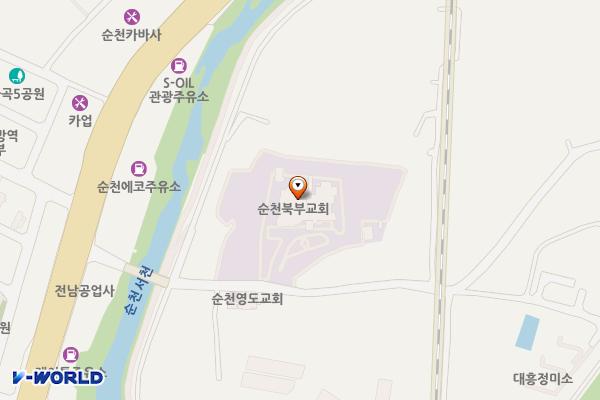 순천북부교회 위치 지도 — 전남광주통합특별시 순천시 서면 선평길 17
