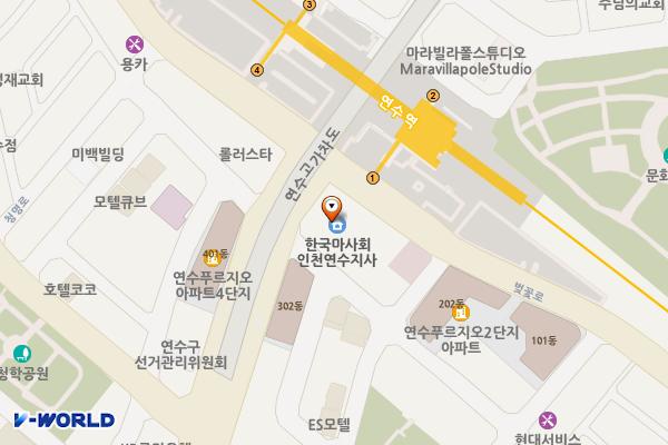 인천브랫슬 위치 지도 — 인천광역시 연수구 벚꽃로 114