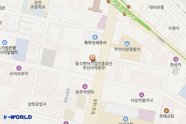 부산보생빌딩 위치 지도 — 부산광역시 사상구 학감대로 257