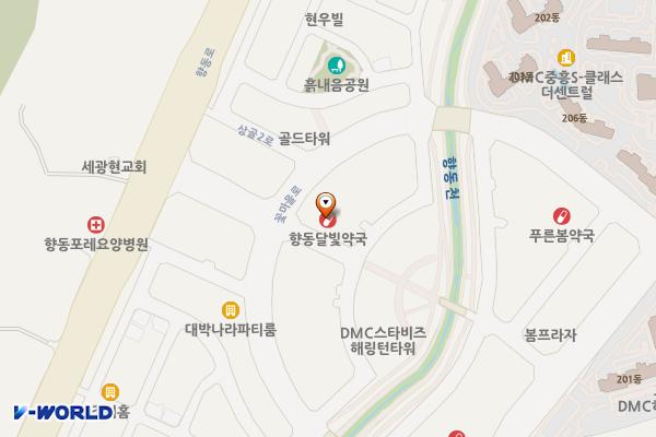 향동센트럴타워 위치 지도 — 경기도 고양시 덕양구 꽃마을로 42