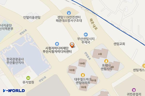 해운대센텀SH밸리 위치 지도 — 부산광역시 해운대구 센텀동로 35