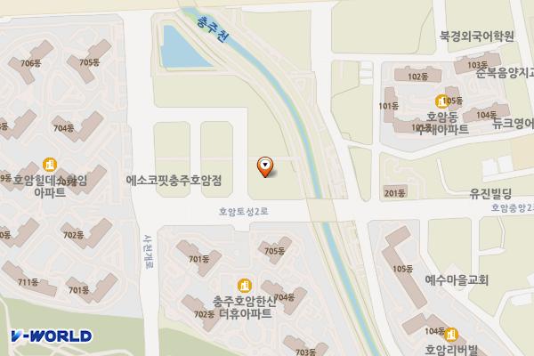 충주청보테라스타워 위치 지도 — 충청북도 충주시 사천개1길 2