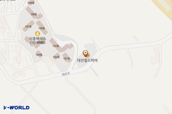 대선월드피아오피스텔 위치 지도 — 경기도 시흥시 매화로 153