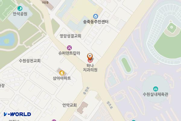 수원월드타워 위치 지도 — 경기 수원시 장안구 송원로 39