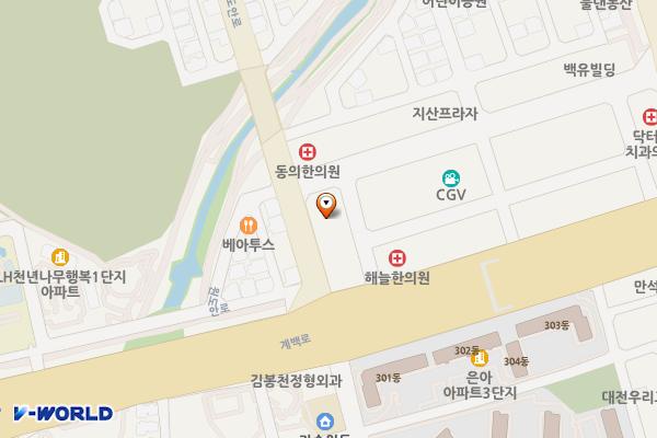 도안동 제5공한지유료주차장 위치 지도 — 대전광역시 서구 도안동 1777