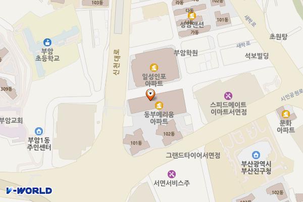 메리움상가 위치 지도 — 부산광역시 부산진구 신천대로 246