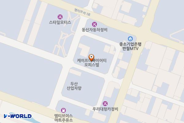 케이프더하이어티오피스텔 위치 지도 — 경기도 안산시 단원구 엠티브이6로18번길 47