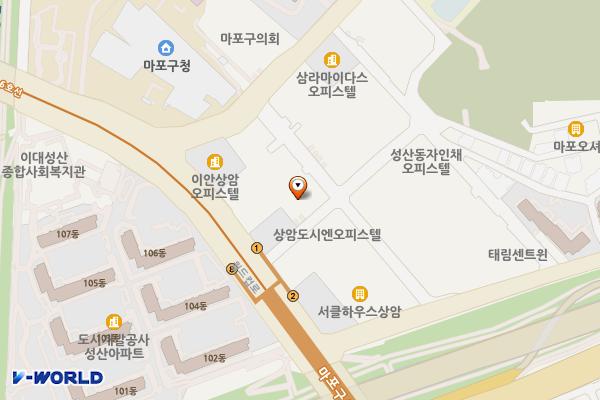 상암스위트포레 위치 지도 — 서울특별시 마포구 월드컵로34길 7