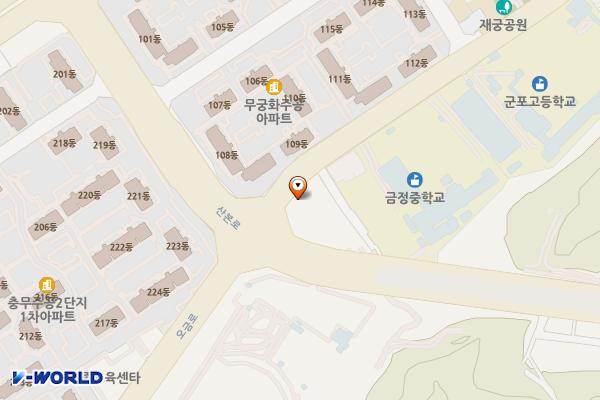 스포츠클럽그린힐 위치 지도 — 경기도 군포시 산본로 276