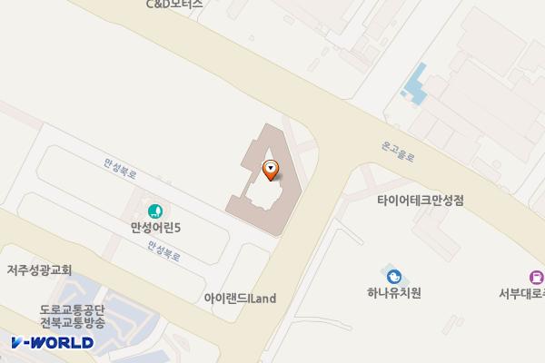 전주나눔둥지타운 위치 지도 — 전북특별자치도 전주시 덕진구 정여립로 1115