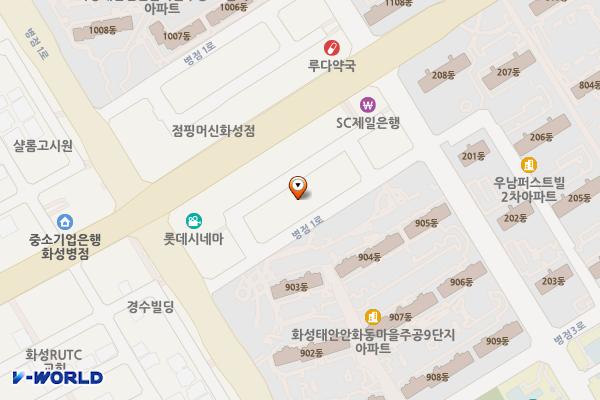 화성태안프라자 위치 지도 — 경기도 화성시 병점1로 216-13