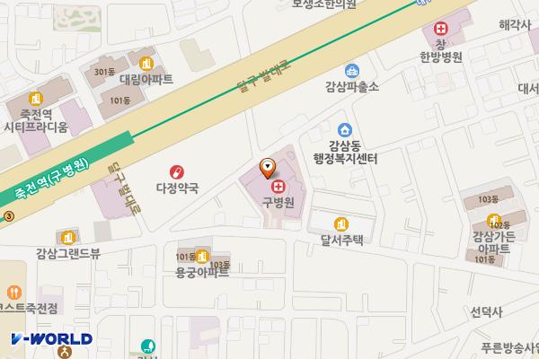 대구구병원 위치 지도 — 대구광역시 달서구 감삼북길 141