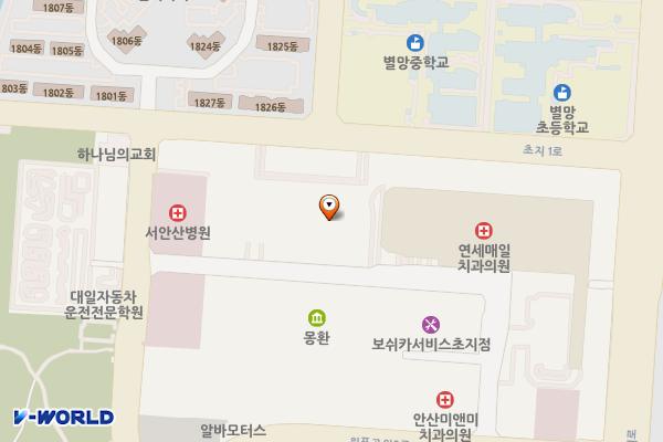 안산다인프라자 위치 지도 — 경기도 안산시 단원구 원포공원1로 60