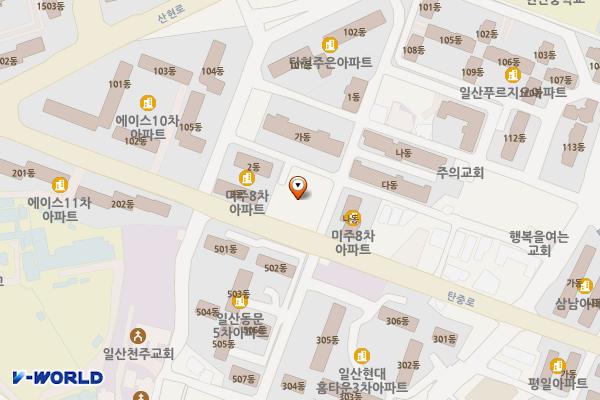 고양이화프라자 위치 지도 — 경기도 고양시 일산서구 산현로92번길 60
