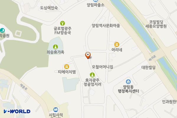 양림동 공영주차장 위치 지도 — 전남광주통합특별시 남구 서서평길 20