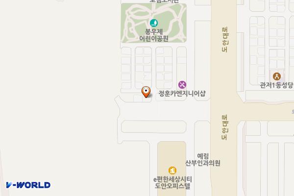 관저동제9공한지무료주차장 위치 지도 — 대전광역시 서구 관저동 1711
