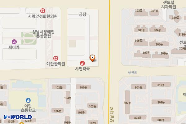 성남스마트캐슬 위치 지도 — 경기도 성남시 중원구 양현로 413
