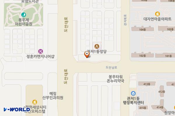 관저동제7공한지무료주차장 위치 지도 — 대전광역시 서구 관저동 1886