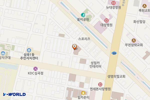 심곡이모시온 위치 지도 — 경기도 부천시 원미구 부흥로374번길 21