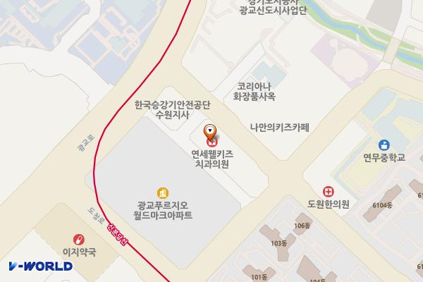 광교서희스타힐스오피스텔 위치 지도 — 경기도 수원시 영통구 센트럴타운로 111