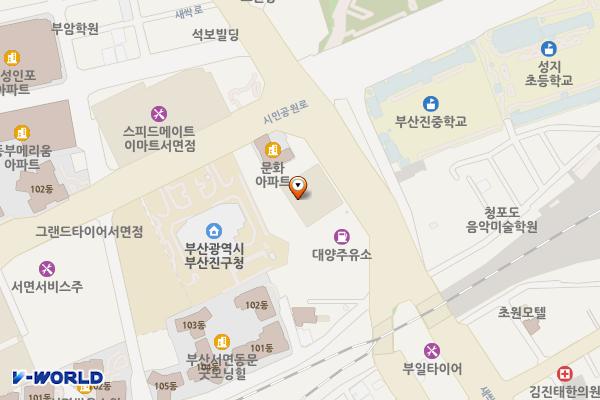 하이프라자 부산본점 위치 지도 — 부산광역시 부산진구 부암동 667-1