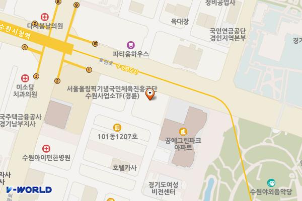 하이프라자 수원본점 위치 지도 — 경기도 수원시 팔달구 효원로 298