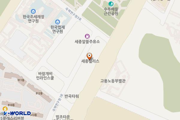 세종펠리스 위치 지도 — 세종특별자치시 한누리대로 1940