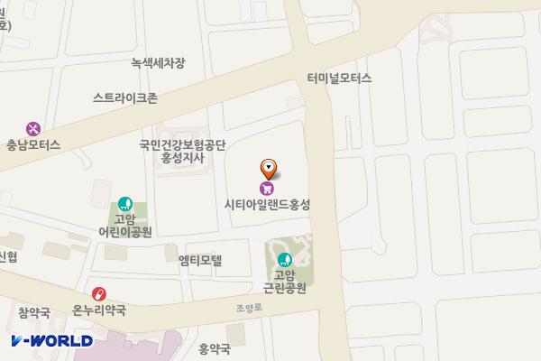홍성종합터미널 위치 지도 — 충청남도 홍성군 홍성읍 조양로247번길 9