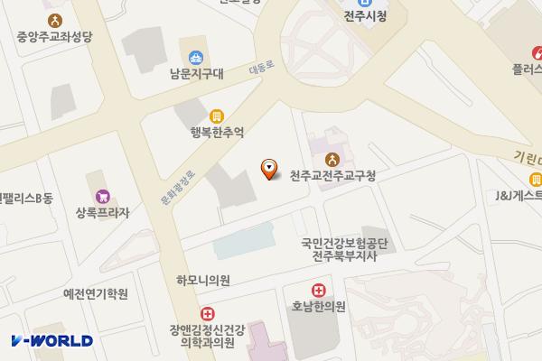 베스트웨스턴플러스전주호텔 위치 지도 — 전북특별자치도 전주시 완산구 현무1길 41